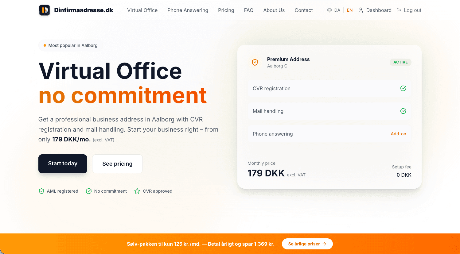Din Firmaadresse screenshot